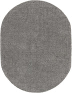 Unique Loom Solo Collection Area Rug - Calabasas (7' 10" x 10' Oval, Gray)