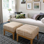 Dash and Albert Campbell Iron Handwoven Wool Rug, 10 X 14 Feet, Neutral/Grey Geometric Pattern - Premium Luxury Hotel Quality Soft Breathable Hypoallergenic Machine Washable Easy Care All Season