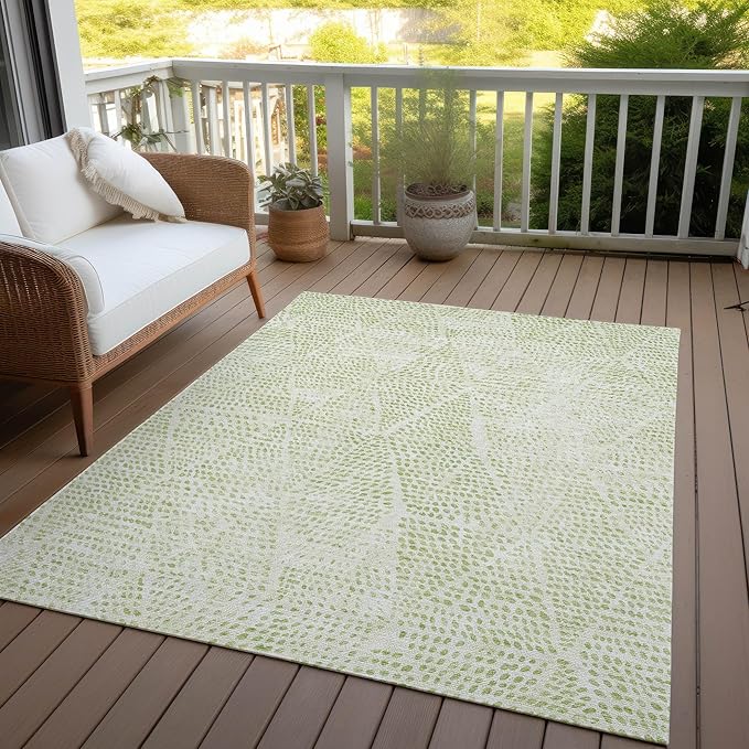 Addison Rugs Chantille ACN591 Aloe 5' x 7'6" Indoor Outdoor Area Rug, Easy Clean, Machine Washable, Non Shedding, Bedroom, Living Room, Dining Room, Kitchen, Patio Rug