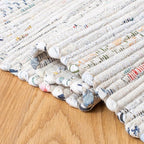 SAFAVIEH Rag Rug Collection Accent Rug - 2'3" x 5', Ivory & Multi, Handmade Boho Stripe Cotton, Ideal for High Traffic Areas in Entryway, Living Room, Bedroom (RAR121G)