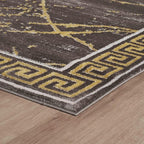 GLORY RUGS Area Rugs Marble 4x5 Brown Gold Carpet Modern Abstract Rug Living Room Dining Bedroom Rug
