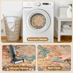Tangsoo 2.6x8 Washable Runner Rug for Hallways, Non Slip Vintage Runner Rug, Soft Low Pile Long Rug Runner, Print Distressed Orange Carpet Runners for Kitchen Bedroom Entryway Bathroom Living Room