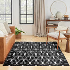 Nourison Home Nourison Essentials Black Ivory 4' x 6' Area Rug - Easy Clean, Non Shedding, Bed Room, Living Room, Dining Room, Kitchen (4' x 6')