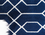 Unique Loom Marilyn Monroe Glam Collection Area Rug - Trellis (2' x 6' Runner, Navy Blue Silver/ Silver)