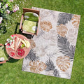 CAMILSON Indoor Outdoor Rug, Yellow 10’x14’ Leaf Tropical Botanical Area Rugs for Indoor and Outdoor patios, Easy-Cleaning Non-Shedding Living Room, Garden and Kitchen Washable Outside Carpet (10x14)