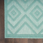 Nourison Home Versatile Aqua Teal 9' x 12' Area Rug - Easy Clean, Non Shedding, Bed Room, Living Room, Dining Room, Kitchen (9' x 12')