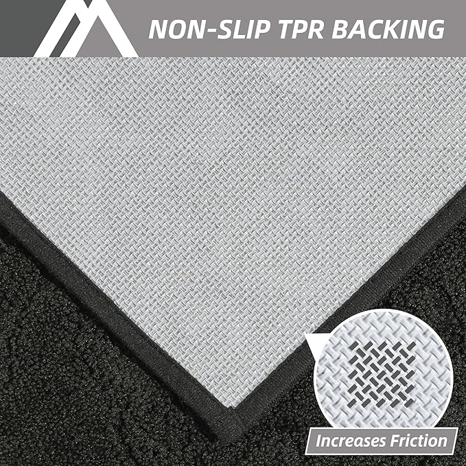 COSY HOMEER Door Mat 20”x32”,Absorbent Dirt Trapper Entryway Rugs,Non-Slip Welcome Mat,Washable Entry Rugs,Low Pile Doormat for Front Back Door,Wet Shoes & Paws,Black