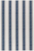 Dash & Albert Awning Stripe Blue Machine Washable Rug, 3 X 5 Feet, Blue Stripe Pattern