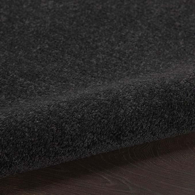 Nourison Home Nourison Essentials Black 6' x 9' Area Rug - Easy Clean, Non Shedding, Bed Room, Living Room, Dining Room, Kitchen (6' x 9')