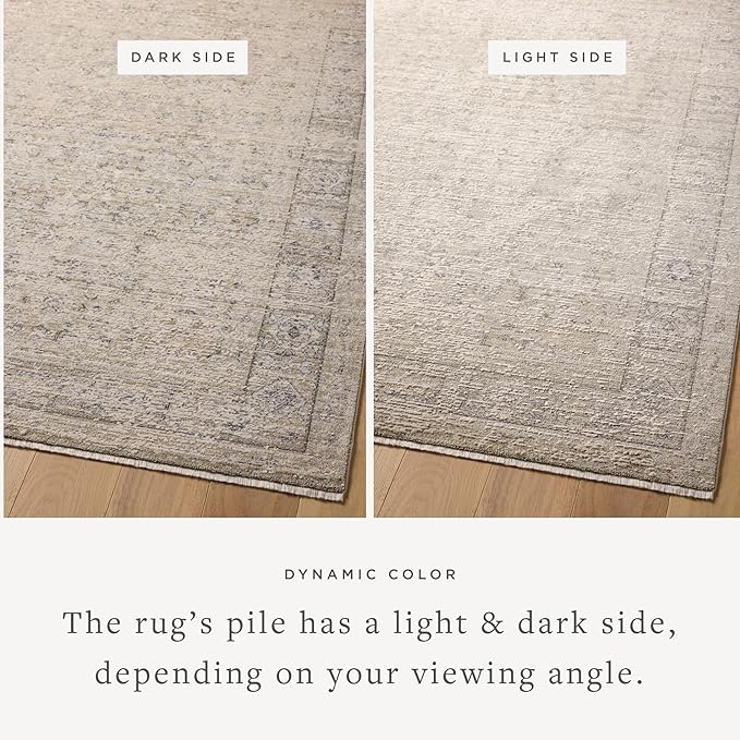 Loloi Amber Lewis Alie Collection ALE-03 Taupe/Dove 2'-7'' x 12'-0'', .13'' Pile Height, Runner Rug