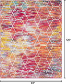 Unique Loom Trellis Frieze Collection Area Rug - Geometric (8' x 10', Multi/ Ivory)