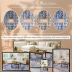 Fame Living Washable Area Rug. Modern Farmhouse. Vintage. Turkish. Bohemian. Distressed. Oriental. Traditional. Rugs for Living Room. Dining. Bedroom. Office. Entryway. Foyer. (859NC, 5' x 6'9")