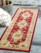 Rugs.com Chateau Collection Rug – 3' x 19' 8 Runner Red Medium Rug Perfect for Hallways, Entryways
