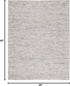 SAFAVIEH Natura Collection Area Rug - 8' Square, Light Grey & Ivory, Handmade Wool Blend, Textured Design, Ideal for Living Room, Bedroom, Dining Space (NAT620G)
