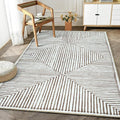 Bloom Rugs Washable Non-Slip 5' x 7' Rug - Brown Striped Area Rug for Living Room, Bedroom, Dining Room, and Kitchen - Exact Size: 5' x 7'