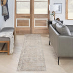 Nourison Home Astra Machine Washable Beige 2' x 6' Area Rug - Easy Clean, Non Shedding, Bed Room, Living Room, Dining Room, Kitchen (6' Runner)