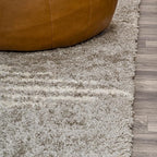 JONATHAN Y Elm Diamond Stripe Shag Gray/Ivory Runner Rug, 2x8, Geometric, Bohemian, Contemporary, Easy-Cleaning for Living Room, Bedroom, Kitchen, Pet Friendly, Non-Shedding (MOH408B-28)