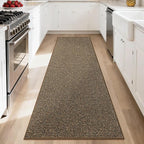 BEQHAUSE Hallway Runner Rugs 2.6x10, Hallway Rug Non-Slip Washable(Rolled-Up NO Creases), Runner Rug Absorbent Stain Resistant Hall Rug Carpet Runner, Entryway Rugs Floor Mat Laundry Room Rugs, Brown