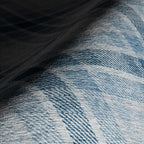 Dash & Albert Andri Plaid Blue Machine Washable Rug, 8.5 X 11.5 Feet, Blue/White Plaid Pattern
