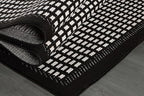 Beverly Rug Micro Loop Area Rug Black/White 6x9 Geometric Modern Luxury Zebra Durable Soft Indoor Rugs for Living Dining Room Office Stain Resistant Non Shedding Casual Indoor Carpet 6 x 9