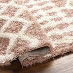 Livabliss Hapsburg Moroccan Shag Area Rug,6'7" x 9'6",Dusty Pink