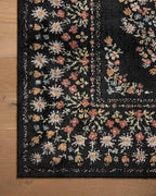 Loloi Rifle Paper Co. Laurel Collection LAU-02 Black 5'-3" x 7'-8" Area Rug