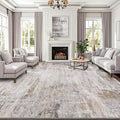 LUMI 8x10 Washable Area Rug for Living Room, Ultra Soft Modern Abstract Rugs Non Slip with Rubber Backing, Low Profile, High Traffic, Stain Resistant Carpets, Ideal for Bedroom, Dining Room, Indoor