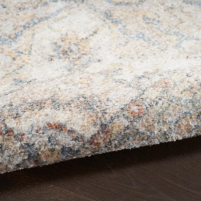 Nourison Home Astra Machine Washable Grey Multicolor 2'2" x 10' Area Rug - Easy Clean, Non Shedding, Bed Room, Living Room, Dining Room, Kitchen (10' Runner)