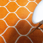 Rugs.com Lattice Frieze Collection Rug – 4' x 6' Orange Medium Rug Perfect for Living Rooms, Large Dining Rooms, Open Floorplans