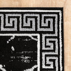 GLORY RUGS Area Rugs Marble 8x10 Black Gray Carpet Modern Abstract Rug Living Room Dining Bedroom Rug
