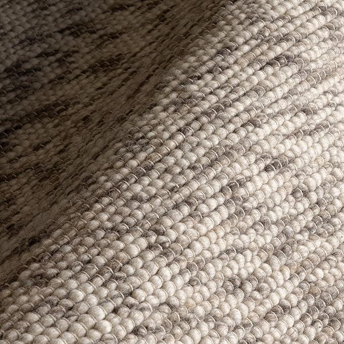 Rugs USA Marilyn Charcoal/Ivory, 4' x 6', Hand Woven, Marled, Wool, Soft and Cozy, High Traffic, Stain Resistant, Easy Clean, Durable Area Rug for Bedroom, Living Room, Dining, Den, Foyer