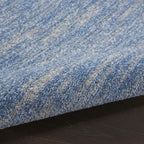 Nourison Home Nourison Essentials Blue Grey 2'2" x 18' Area Rug - Easy Clean, Non Shedding, Bed Room, Living Room, Dining Room, Kitchen (18' Runner)