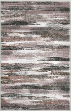 Modern Abstract Small Area Rug Indoor, Dark Light Brown White 3x5 Washable Rug Non-Slip Soft Entryway Rug Kitchen Mats Thin Print Faux Wool Floor Carpet Throw Rugs for Entrance Bedroom