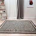 Alfa Rich 5x8 Leopard Beige Black Washable Area Rugs for Living Room Bedroom Kitchen Cotton Rug