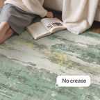 GENIMO No Crease Non Slip 9x12 Area Rugs for Living Room, Craft Woven Modern Abstract Rug, Soft Floor Carpet, Single-Piece Rugs for Bedroom, Dining Room, Office,Green Gray