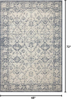 Loloi Magnolia Home by Joanna Gaines Gigi Collection GIG-02 Ivory/Blue 4'-0" x 6'-0" Accent Rug