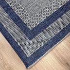 Alfa Rich 4x6 Navy Blue Washable Area Rugs for Living Room Bedroom Kitchen Cotton Pet Friendly Rug