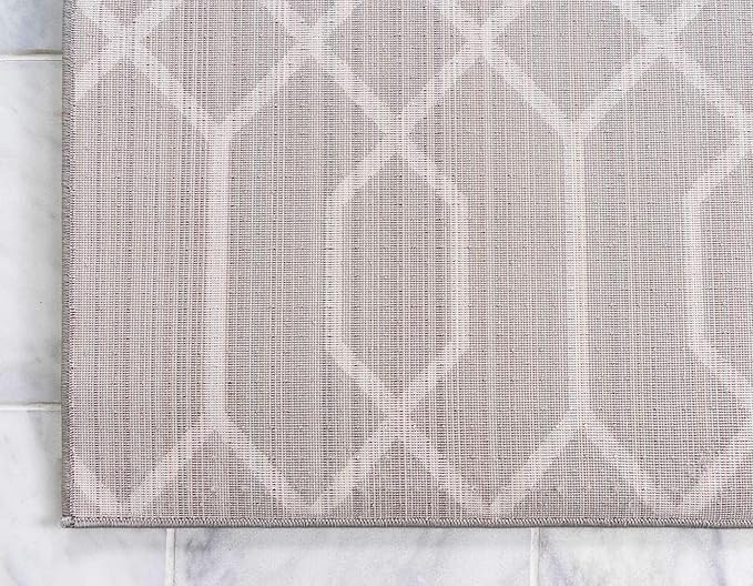 Marilyn Monroe Glam Collection Area Rug - Trellis (2' x 6' 1" Runner, Gray Silver/ Silver)