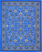 Unique Loom Sialk Hill Collection Area Rug - Washington (7' 10" x 10' Rectangle Dark Blue/Black)