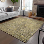 Addison Rugs Chantille ACN591 Gold 3' x 5' Indoor Outdoor Area Rug, Easy Clean, Machine Washable, Non Shedding, Bedroom, Living Room, Dining Room, Kitchen, Patio Rug