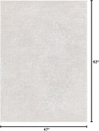 Well Woven Harlow Collection Cloud Medallion Light Blue - Modern Tribal Minimalist 3x5 Area Rug - Ideal for Living Room, Dining Room & Bedroom - Durable, Stain Resistant & Easy to Clean