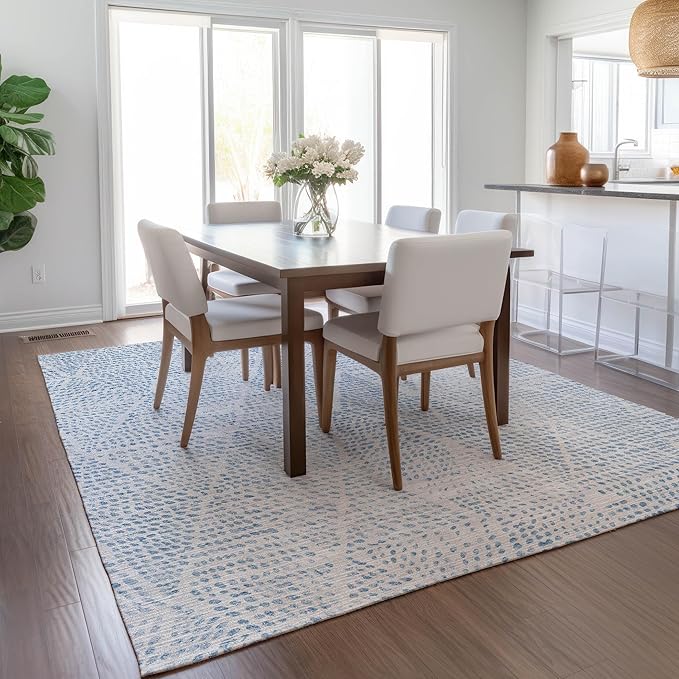 Addison Rugs Chantille ACN591 Denim 5' x 7'6" Indoor Outdoor Area Rug, Easy Clean, Machine Washable, Non Shedding, Bedroom, Living Room, Dining Room, Kitchen, Patio Rug