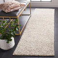 SAFAVIEH Natura Collection Runner Rug - 2'3" x 8', Beige, Handmade Wool Blend, Textured Design, Ideal for Hallway, Bedroom, Foyer (NAT620B)
