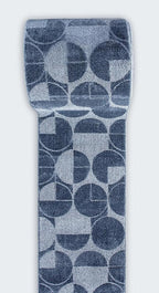 Well Woven Custom Size Hallway & Stair Runner- Harlow Harmony Blue 27 Inches Wide x 90 Feet Long Runner (27" x 90') Runner Rug - Modern Geometric Pattern, Ultra-Soft, Easy-Clean