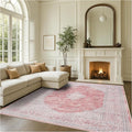 Fame Rugs Turkish Rug. Washable Vintage Oriental Antique Inspired Traditional Doormat Small Modern Area Rugs Luxury Entryway Entry Bedroom Bathroom Kitchen (410CP, 9' x 12')