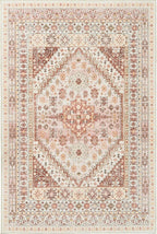 zesthome 8x10 Area Rugs for Living Room,Non-Slip Backing Washable Rugs,Vintage Large Area Rug，Stain Resistant Home Decor Rug