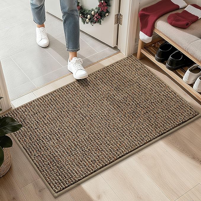 BEQHAUSE 2x3 Entryway Rug Indoor Door Mat Non-Slip Washable, Hallway Rugs Absorbent & Stain Resistant Hall Carpet Runner Rugs for Entryway, Front Door Floor Mats Laundry Room Rugs for Entry, Taupe
