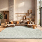 SAFAVIEH Adirondack Collection Area Rug - 9' x 12', Green & Ivory, Modern Diamond Distressed Design, Non-Shedding & Easy Care, Ideal for High Traffic Areas in Living Room, Bedroom (ADR131Y)