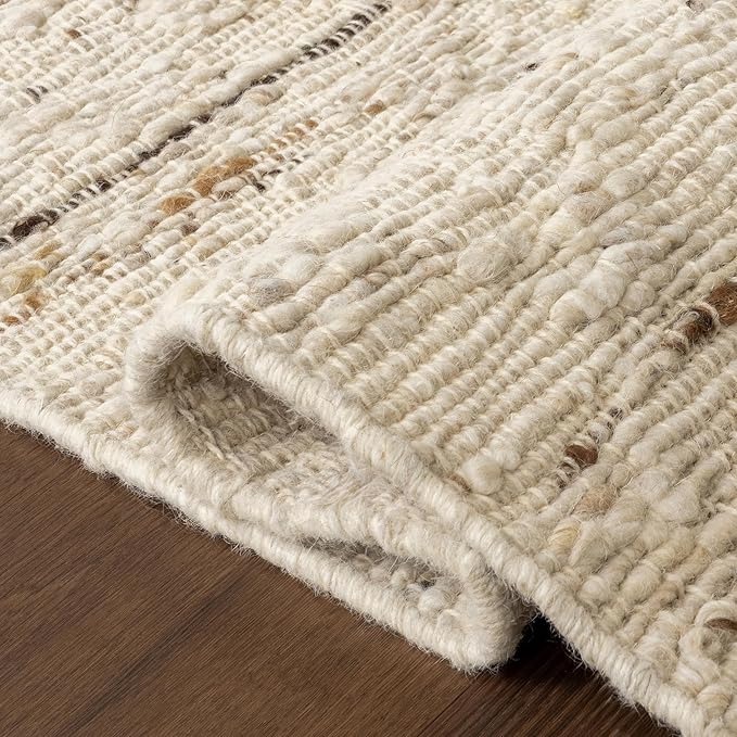 Rugs USA Juju Ivory/Grey, 7'6" x 9'6", Handmade, Diamond Trellis, Wool, Soft and Cozy, High Traffic, Stain Resistant, Easy Clean, Durable Area Rug for Bedroom, Living Room, Dining, Foyer, Entryway