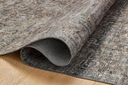 Loloi Amber Lewis Josie Collection JOS-05 Dove/Gold 2'-0" x 5'-0", .13" Pile Height, Low Profile, Machine Washable, Accent Rug